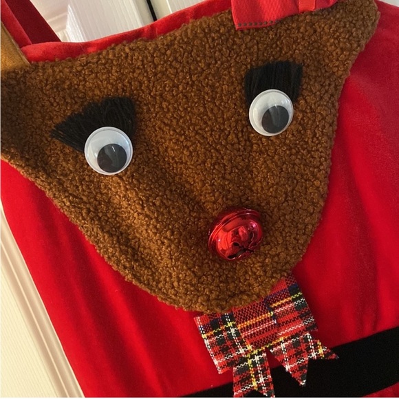 Born Famous Raindeer Holiday Jumpsuit Romper Multicolor sz L - Picture 10 of 13